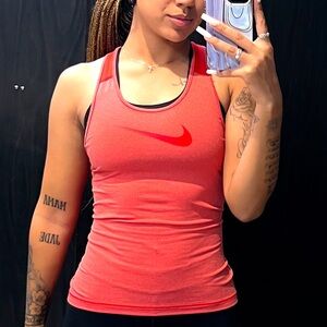 Nike Pro Dri-Fit Red Orange Women’s Tank Top Size S